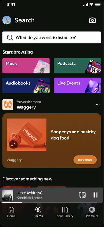In-feed Display On Browse